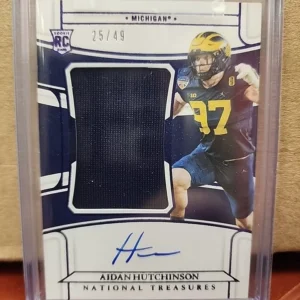 A football card with a picture of an individual.