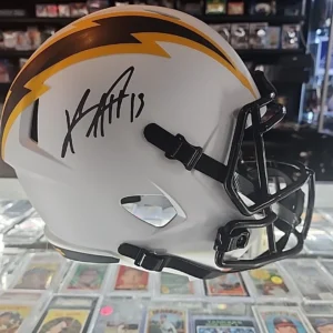KEENAN ALLEN AUTOGRAPHED FULL SIZE LUNAR HELMET, CHARGERS, BECKETT CERT, REP