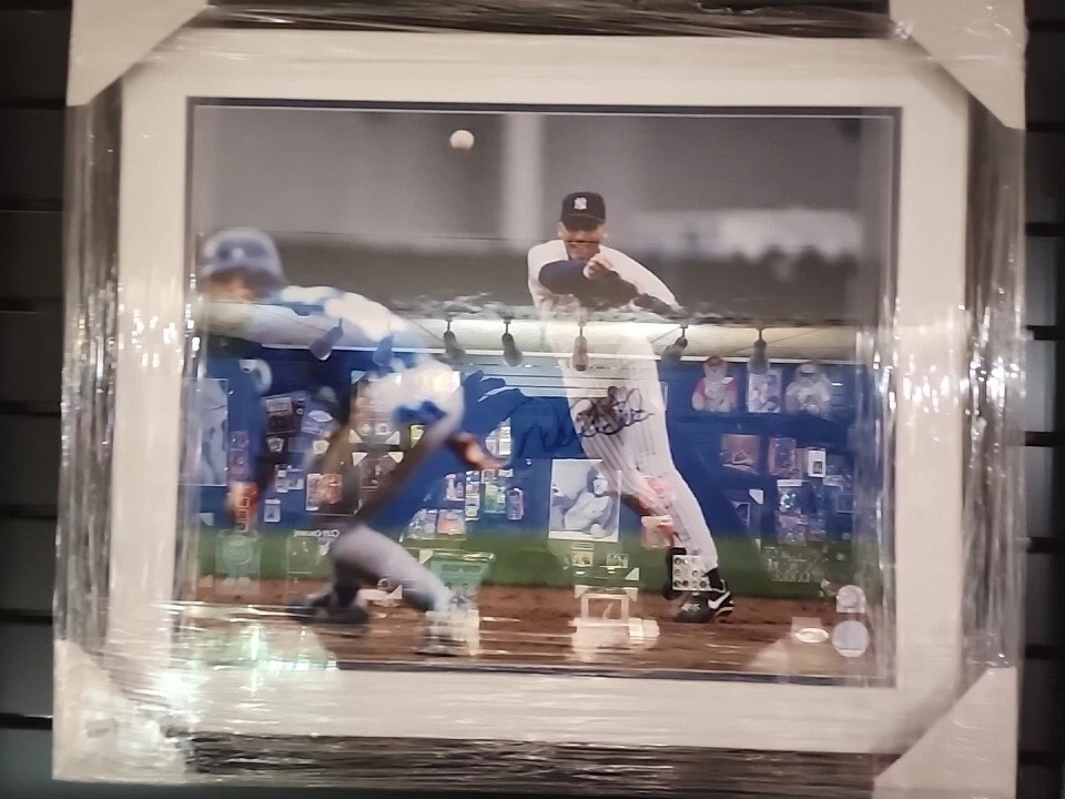 Derek Jeter Signed 16x20 Framed Photo NY Yankees Autograph Steiner COA HOF