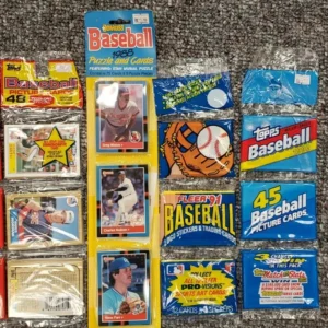 Nice Lot of 5 Unopened Old Vintage Baseball Cards Rack Packs. over 255 cards