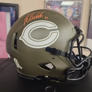 Justin fields Autographed Lunar Ecplipse Authentic Full Size Helmet. Bears.