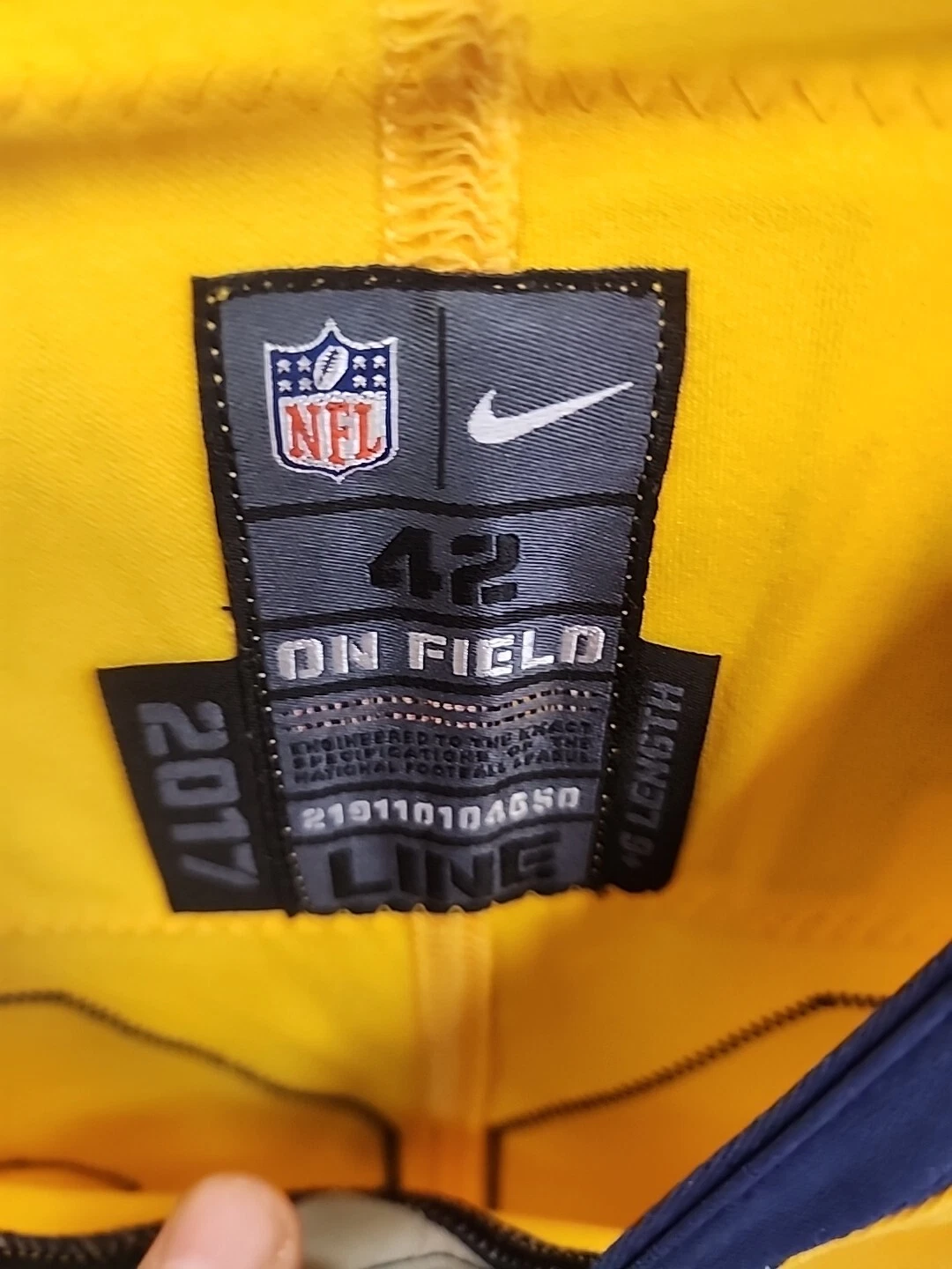 Conner Barwin - Los Angeles Rams game used jersey 2017 - Image 6