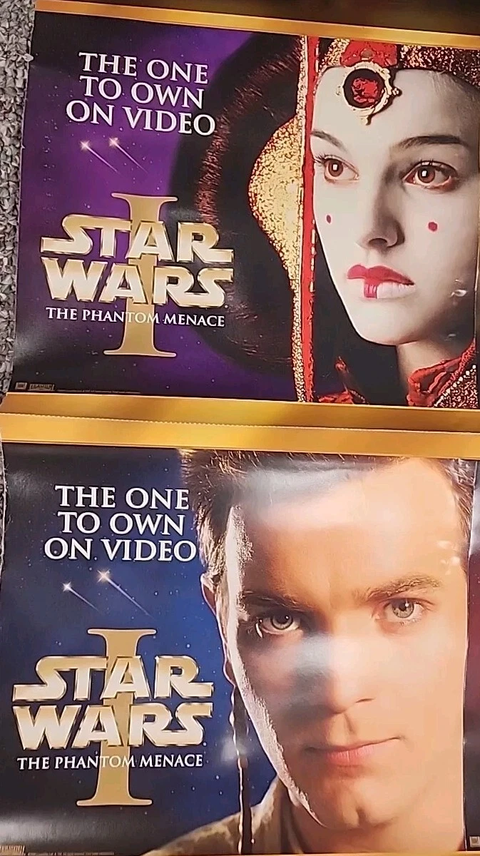 STAR WARS Retail Store DVD Advertising Display 20" x 30" perferated UNUSED - Image 2