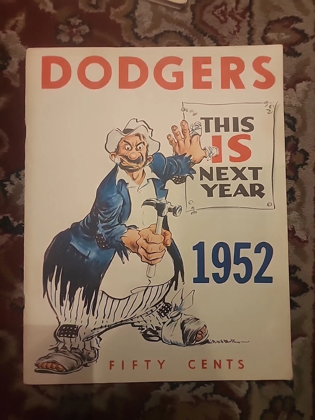 Vintage 1952 Brooklyn Dodgers Yearbook--Extremely Hi grade!!