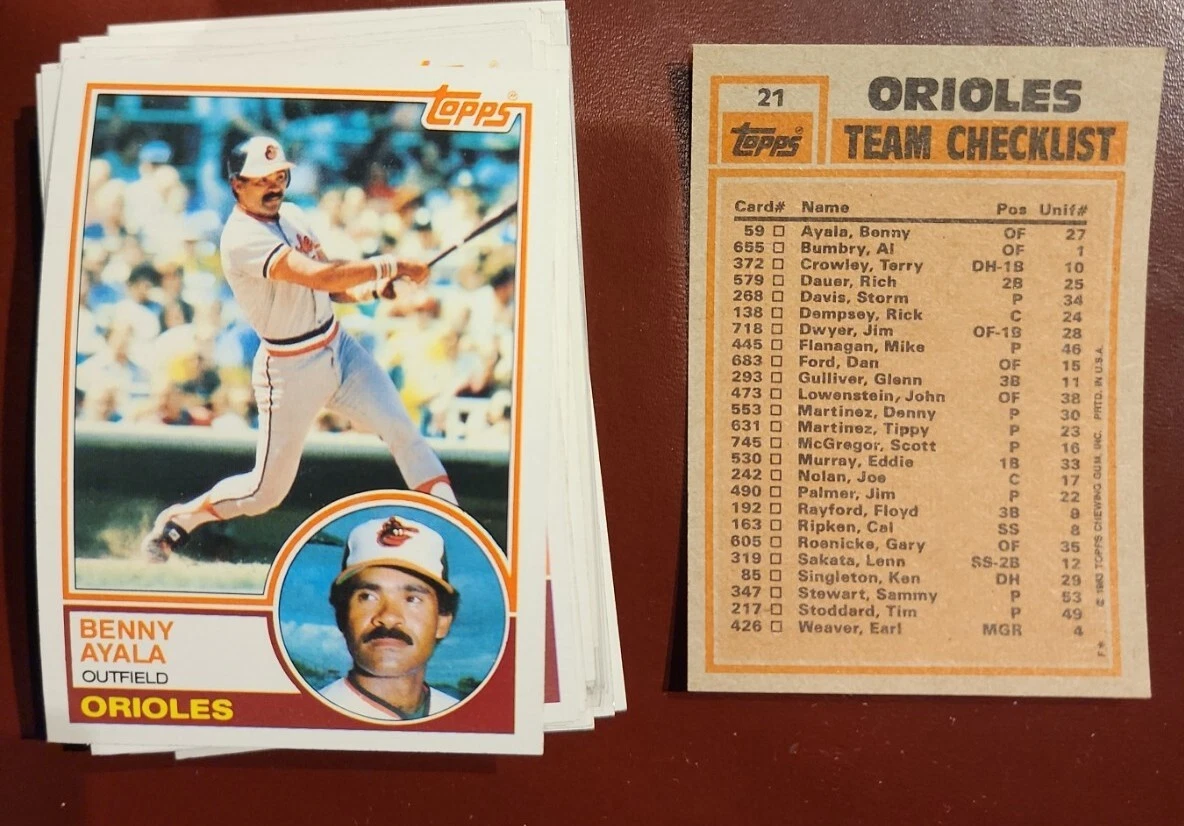 1983 topps Baltimore Orioles Complete Set Mint - Image 2
