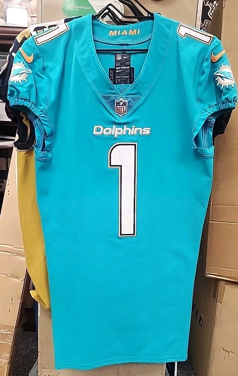 MIAMI DOLPHINS 2018 GAME USED NIKE JERSEY #1 CODY PARKER SIZE 40
