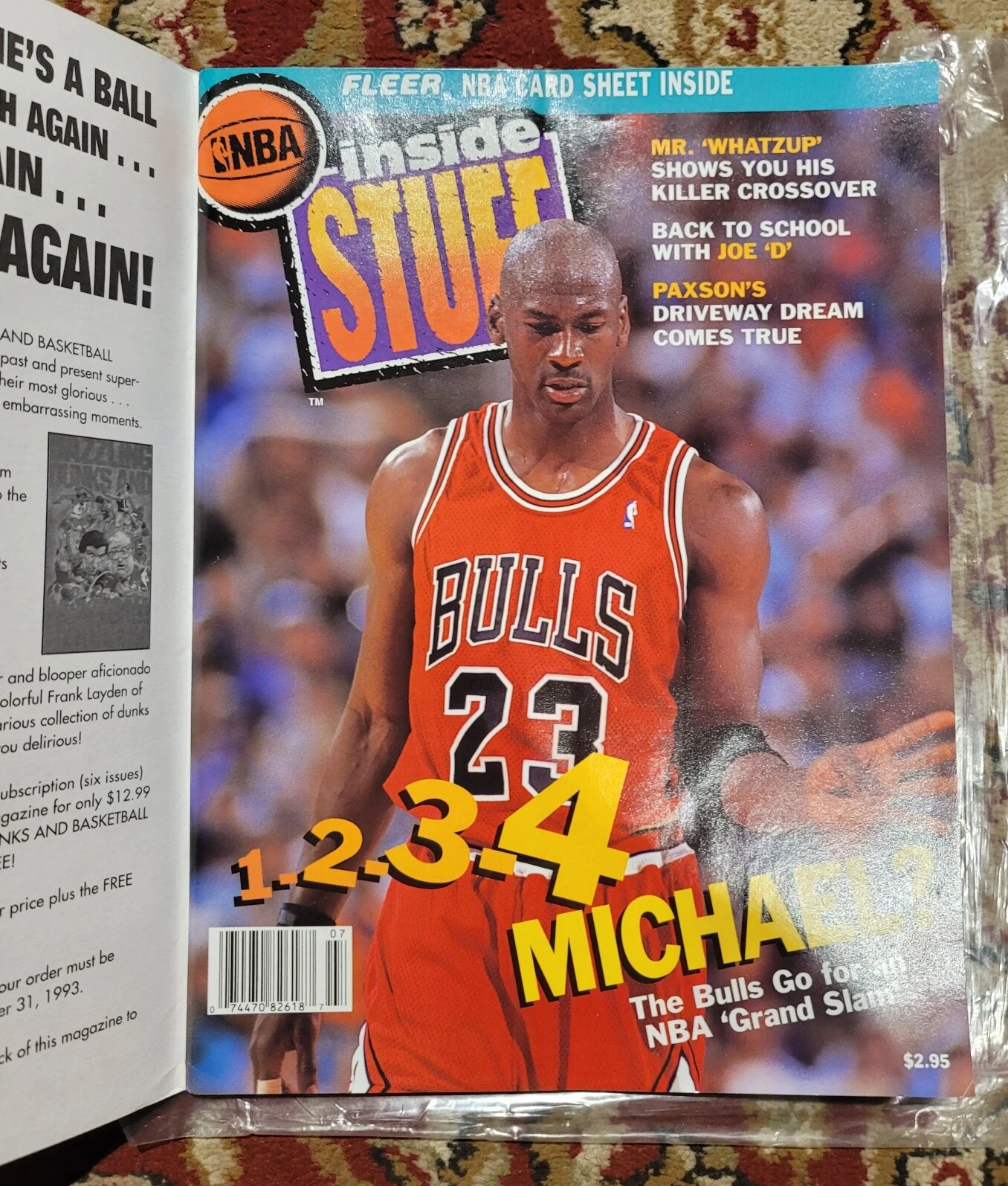 Michael Jordan cover Original 1992 Inside Stuff Magazine New never opened. - Image 2