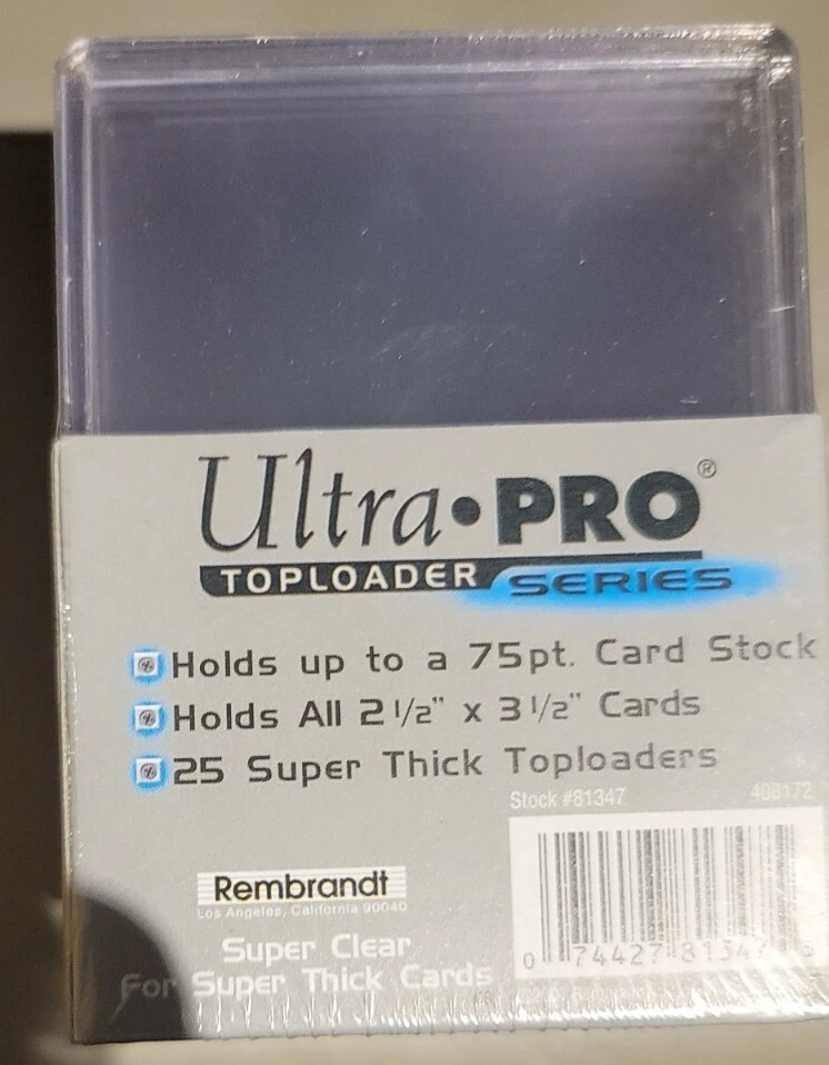 (25-Pack) Ultra Pro Super Thick 75pt Toploader Card Holders Thick Jersey Card - Image 3