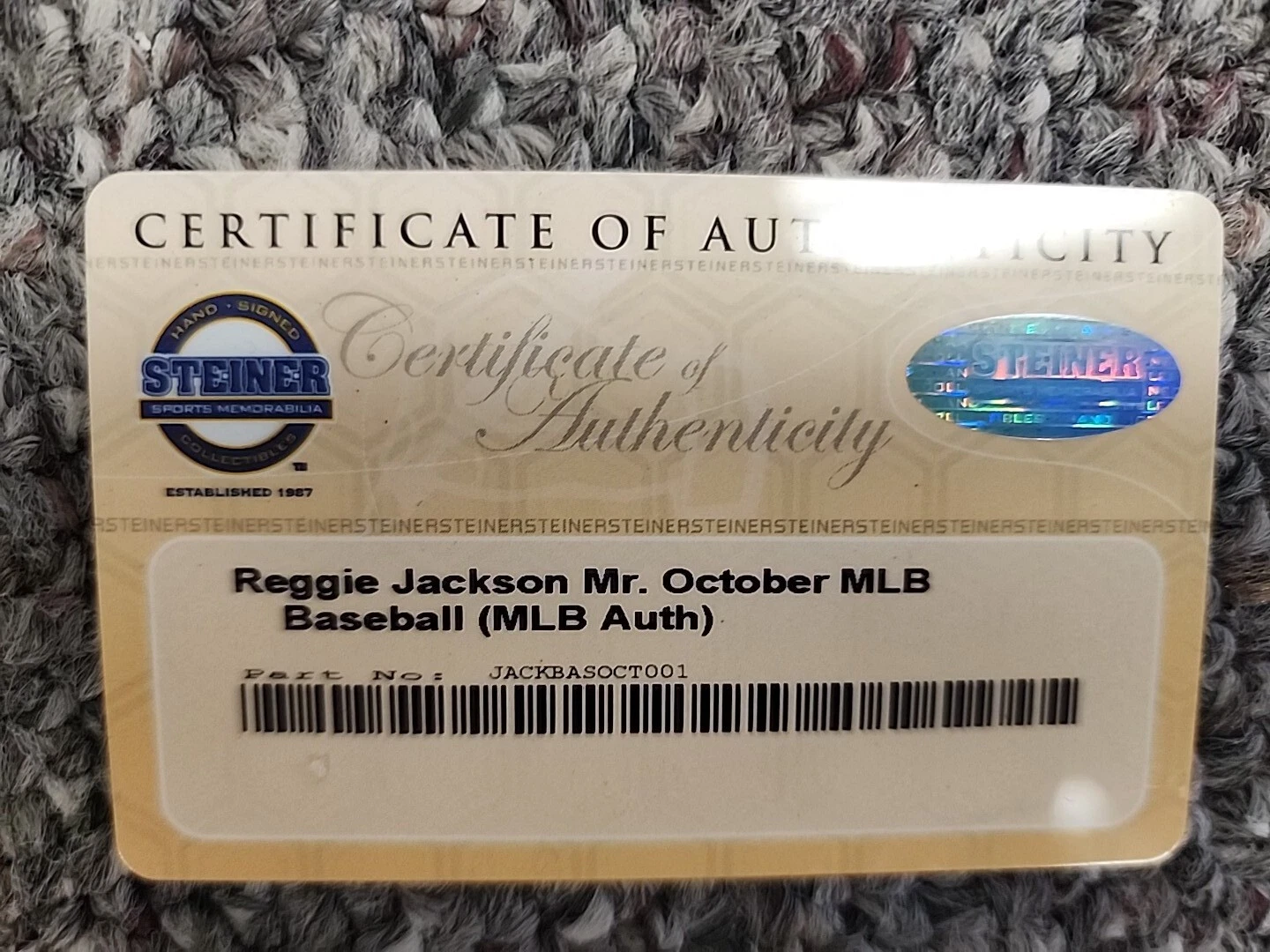 Reggie Jackson Autographed Baseball Mr October Steiner - Image 5