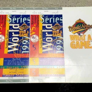 1997 World Series Game 5. 2 Tickets Cleveland Indians v. Marlins Unused / Uncut