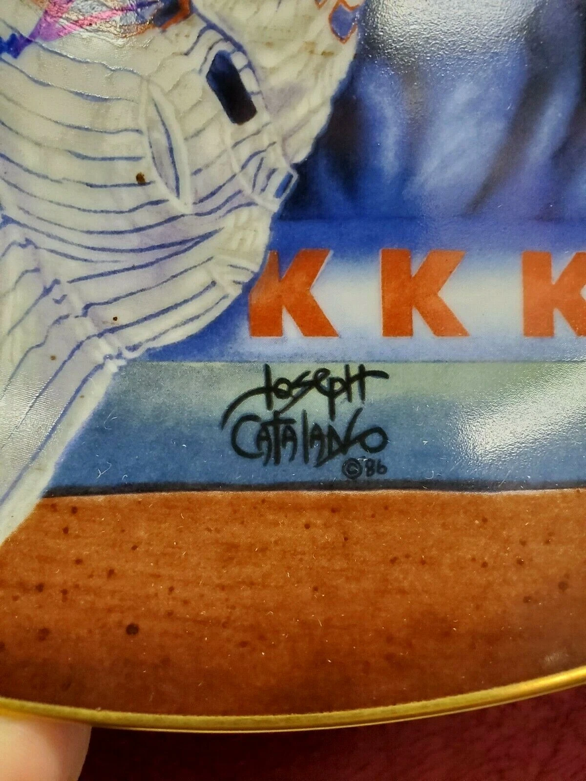 Dwight "Doc" Gooden Hand Signed 10" Rare Dr.K Collector's Plate #1148/3000 - Image 3