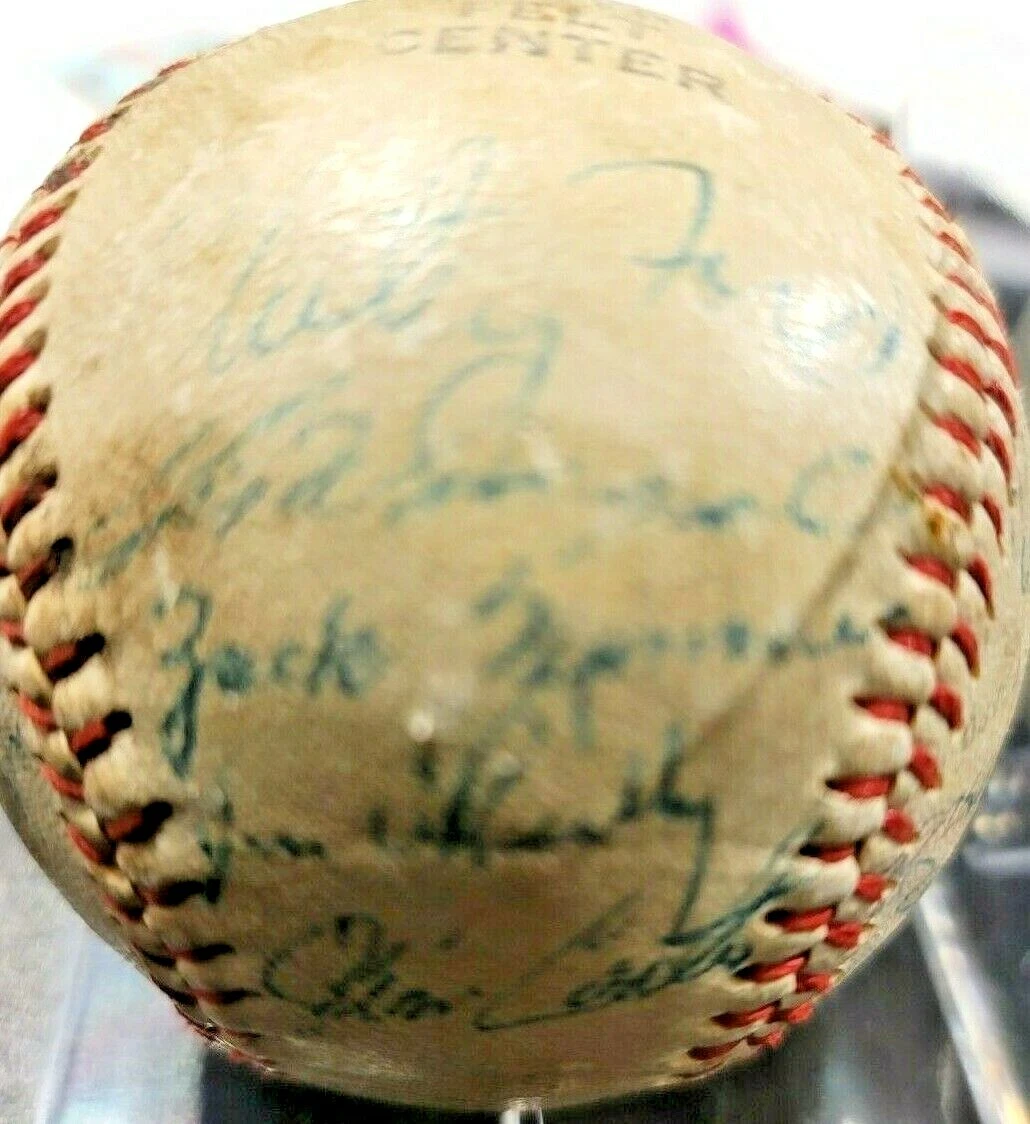 1956 NEW YORK YANKS WORLD SERIES CHAMPS signed Ted Williams ball,JSA - Image 4