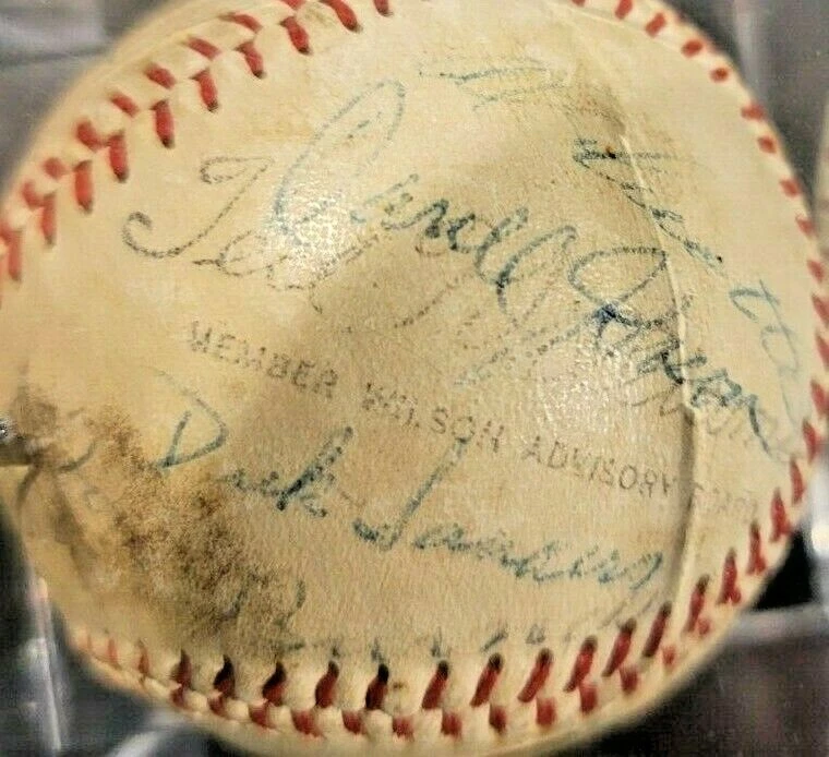 1956 NEW YORK YANKS WORLD SERIES CHAMPS signed Ted Williams ball,JSA - Image 6