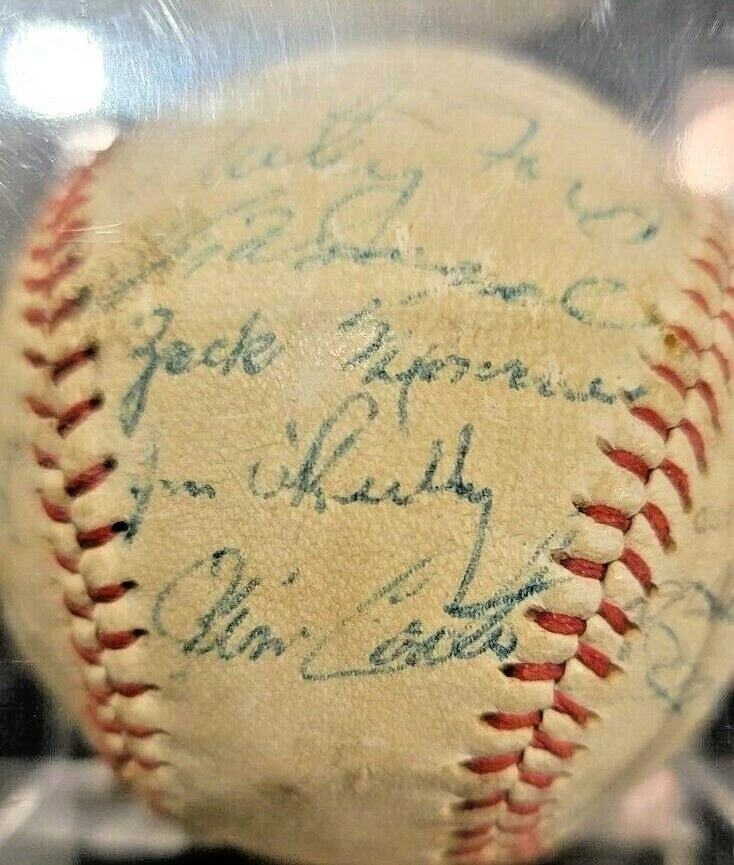 1956 NEW YORK YANKS WORLD SERIES CHAMPS signed Ted Williams ball,JSA - Image 10