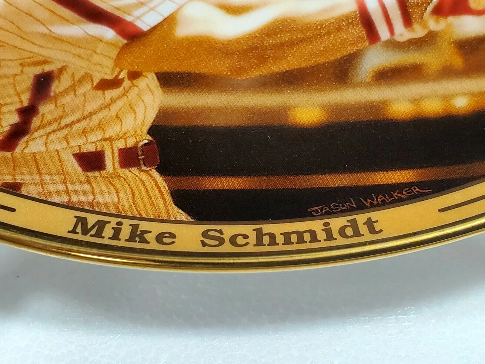 Vintage 8" Baseball Record Breakers Mike Schmidt Collectors Plate - Image 2