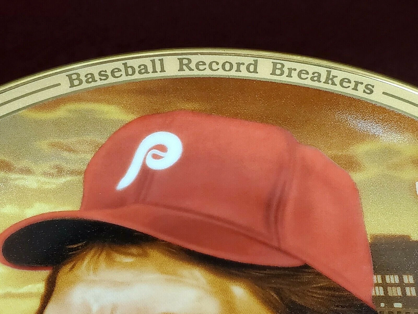 Vintage 8" Baseball Record Breakers Mike Schmidt Collectors Plate - Image 3