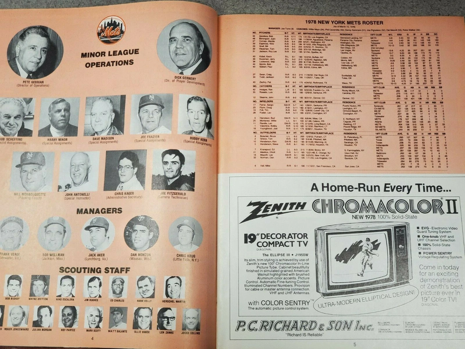 1978 New York Mets Year Book ~ Shea Stadium - Image 6