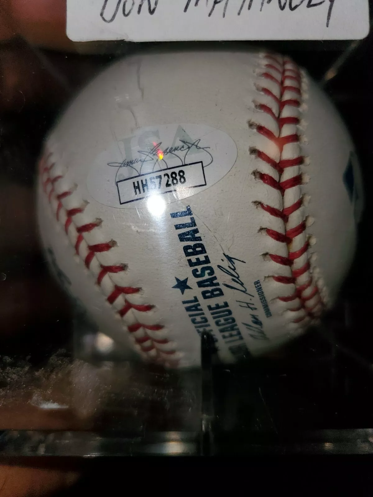 Don Mattingly Autographed Baseball JSA Cert - Image 3