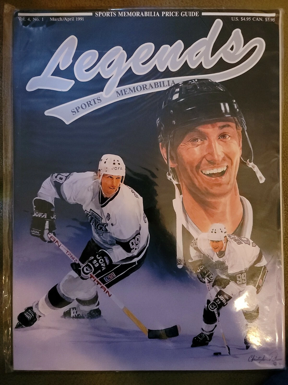 Legends Sports Memorabilia Magazine March/April 1991 Wayne Gretzky Gordie Howe