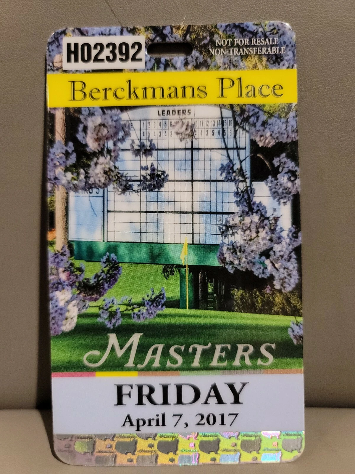 2017 MASTERS Berckmans BADGE AUGUSTA NATIONAL GOLF SERGIO GARCIA WINS 1st Win