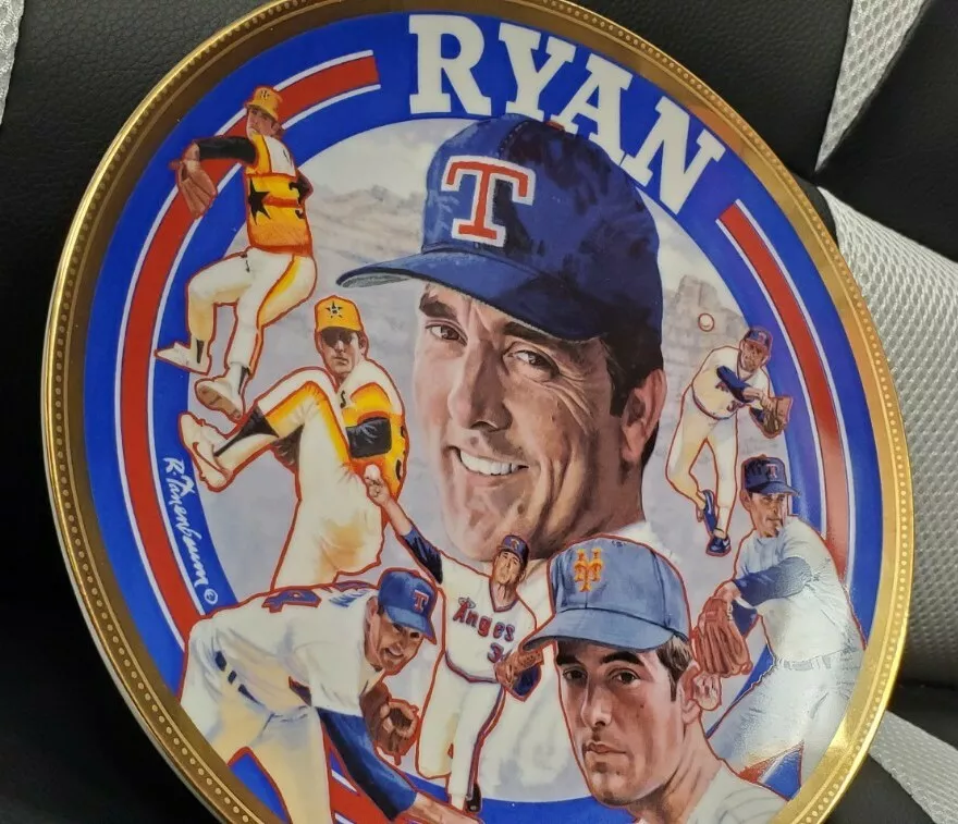 1993 Sports Impressions Nolan Ryan Farewell Collectors Plate By Robert Tanenbaum - Image 2