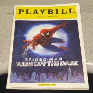 Spiderman Turn Off the Dark Playbill Broadway RARE Reeve Carney