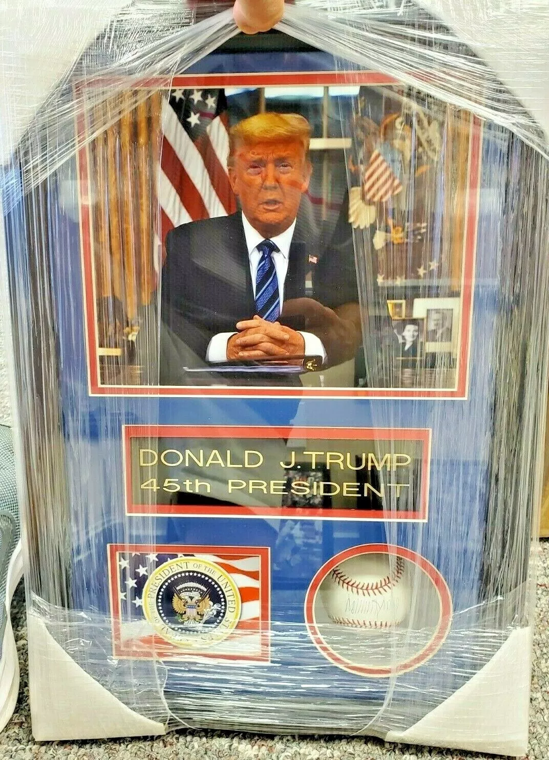 DONALD TRUMP 45th PRESIDENT HAND SIGNED AUTOGRAPHED MLB BASEBALL JSA cert.