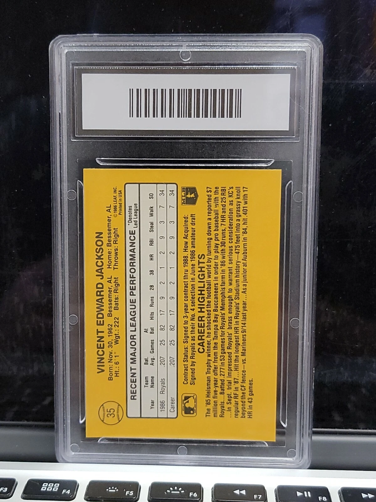 Bo Jackson *5 card Lot* Gem MT 10 Graded Cards! PSA - GMA *BUNDLE* - Image 4