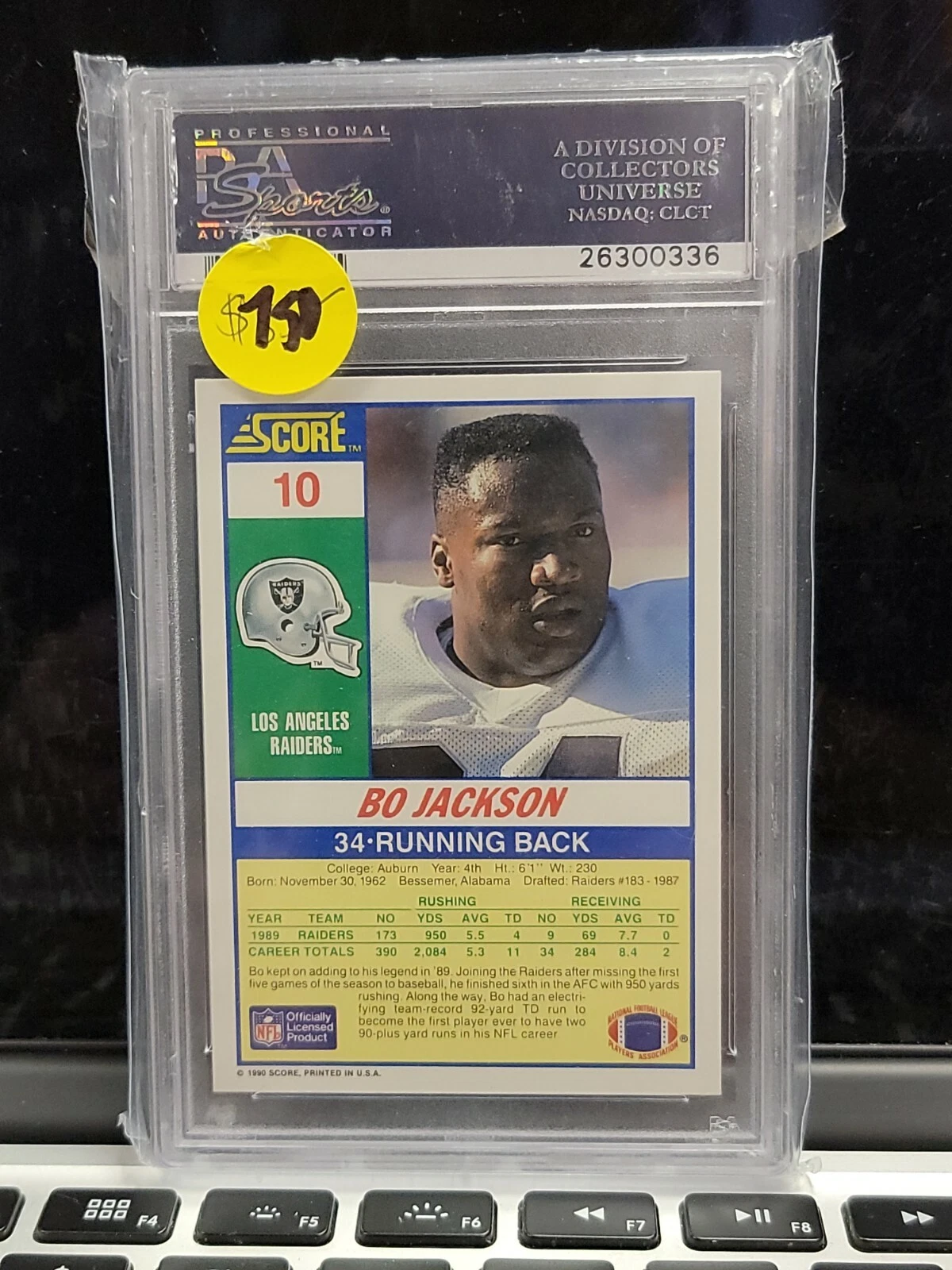 Bo Jackson *5 card Lot* Gem MT 10 Graded Cards! PSA - GMA *BUNDLE* - Image 6
