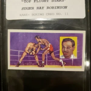 SUGAR RAY ROBINSON 1959 TOP FLIGH STAR ROOKIE RC #11 will grade 8 or 9 maybe 10