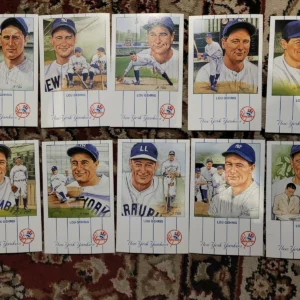 Lou Gehrig New York Yankee 10 post card set