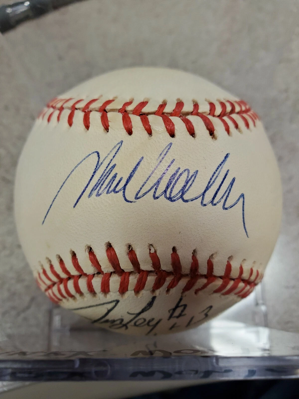 Mark Wohlers / Jim Leyritz OMLB 96' WS Baseball BOTH SIGNATURES