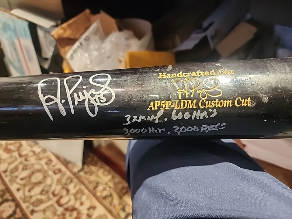Albert Pujols Signed With Stats Murucci Game Used Baseball Bat 4/21/2021 Angels - Image 2