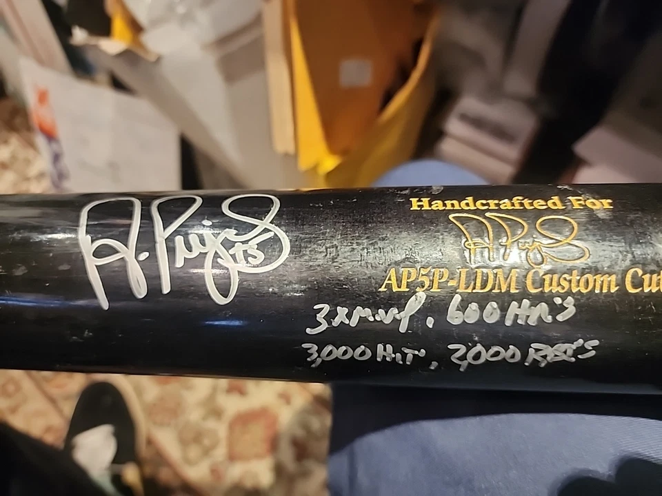 Albert Pujols Signed With Stats Murucci Game Used Baseball Bat 4/21/2021 Angels - Image 3